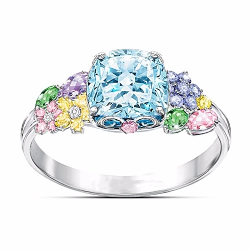 Unique Style Female Crystal Round Flower Ring Luxury Fashion Silver Blue Yellow Wedding Rings Promise Engagement Rings For Women
Unique Style Female Crystal Round Flower Ring Luxury Fashion Silver Blue Yellow Wedding Rings Promise Engagement Rings For Women