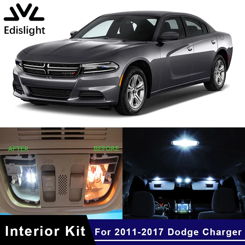 Edislight 13Pcs White Canbus LED Lamp Car Bulbs Interior Package Kit For 2011-2017 Dodge Charger Map Dome Trunk Plate Light
Edislight 13Pcs White Canbus LED Lamp Car Bulbs Interior Package Kit For 2011-2017 Dodge Charger Map Dome Trunk Plate Light