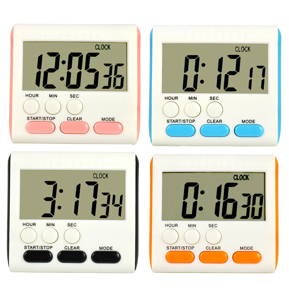 1pcs Ultra-thin Kitchen Timer 5 Color LCD Digital Screen Kitchen Cooking Countdown Alarm Magnet Clock Time Control Artifact
1pcs Ultra-thin Kitchen Timer 5 Color LCD Digital Screen Kitchen Cooking Countdown Alarm Magnet Clock Time Control Artifact