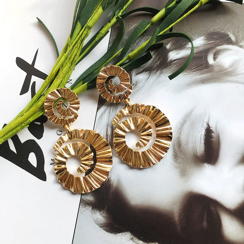 8Seasons New Fashion Hammered Irregular Drop Earrings For Women Party Geometric Spiral Statement Gold Sliver Color Earrings
8Seasons New Fashion Hammered Irregular Drop Earrings For Women Party Geometric Spiral Statement Gold Sliver Color Earrings