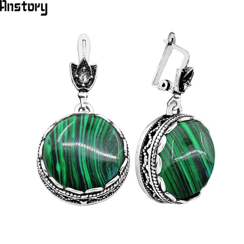 Round Malachite Earrings For Women Antique Silver Plated Party Hollow Flower Pendant Fashion Jewelry
Round Malachite Earrings For Women Antique Silver Plated Party Hollow Flower Pendant Fashion Jewelry