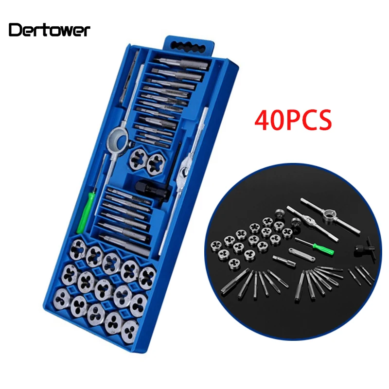 40pcs/set Metricing Tap Wrench Tip And Die Pro Set M3-M12 Screw Thread Metric Plugs Taps Nut Bolt Alloy Metal Hand Tools Set
40pcs/set Metricing Tap Wrench Tip And Die Pro Set M3-M12 Screw Thread Metric Plugs Taps Nut Bolt Alloy Metal Hand Tools Set