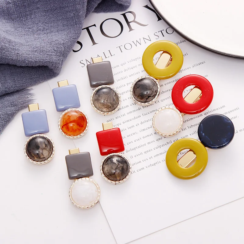 New Women Elegant Colorful Round Square Geometric Hair Clips Girls Barrettes Hairpins Headband Headwear Fashion Hair Accessories
New Women Elegant Colorful Round Square Geometric Hair Clips Girls Barrettes Hairpins Headband Headwear Fashion Hair Accessories