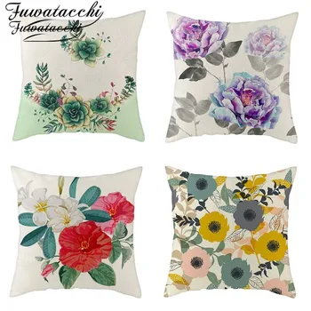 Fuwatacchi 100% Pure Linen Cushion Cover Pink Roses Tulip Throw Pillow Cover Colorful Flowers and Leaves Pillowcases
Fuwatacchi 100% Pure Linen Cushion Cover Pink Roses Tulip Throw Pillow Cover Colorful Flowers and Leaves Pillowcases