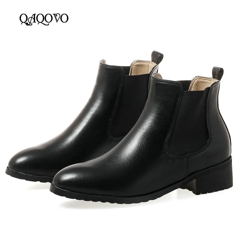 Women Chelsea Boots Soft Pu Leather Ankle Boots Comfortable Square Low Heel Booties Slip On Spring Autumn Ladies Shoes
Women Chelsea Boots Soft Pu Leather Ankle Boots Comfortable Square Low Heel Booties Slip On Spring Autumn Ladies Shoes