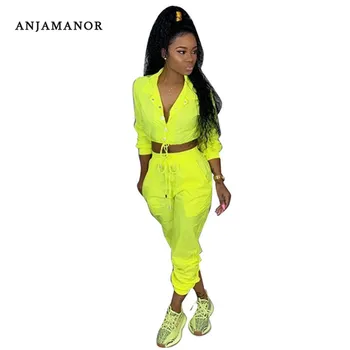 ANJAMANOR Neon Yellow Fashion Tracksuit Women Two Piece Set Top and Pants Matching Sets Pink Outfit Spring Sweat Suits D64-AF27
ANJAMANOR Neon Yellow Fashion Tracksuit Women Two Piece Set Top and Pants Matching Sets Pink Outfit Spring Sweat Suits D64-AF27