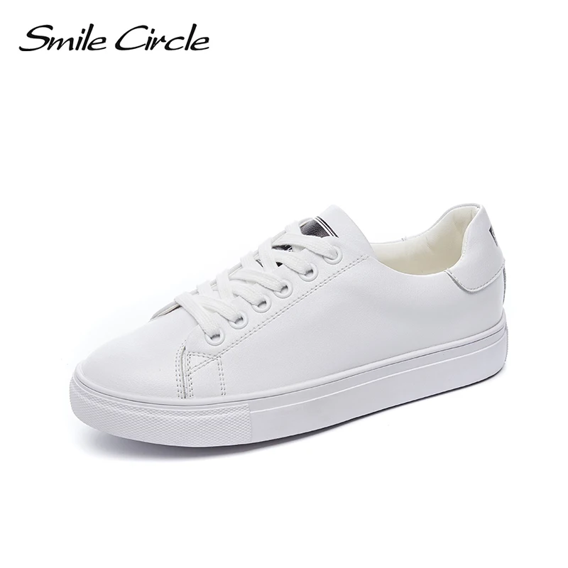 Smile Circle White Shoes Women sneakers Genuine Leather flat shoes 2019 Spring new Lace-up Flat casual sneakers Girl shoes
Smile Circle White Shoes Women sneakers Genuine Leather flat shoes 2019 Spring new Lace-up Flat casual sneakers Girl shoes