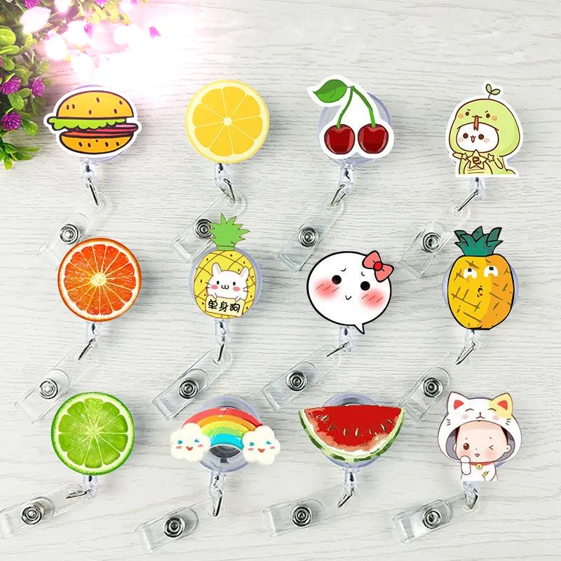 New Arrival 1 Piece Top Quality Acrylic Retractable Nurse Badge Reel Cute Rainbow Hamburger Fruit Students ID Card Badge Holder
New Arrival 1 Piece Top Quality Acrylic Retractable Nurse Badge Reel Cute Rainbow Hamburger Fruit Students ID Card Badge Holder