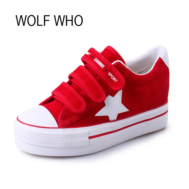 WHO WOLF Women Platform Canvas Shoes Female Casual Fashion Krasovki Lady Tenis Feminino Chaussure Femme Sapatos Femininos H-104
WHO WOLF Women Platform Canvas Shoes Female Casual Fashion Krasovki Lady Tenis Feminino Chaussure Femme Sapatos Femininos H-104