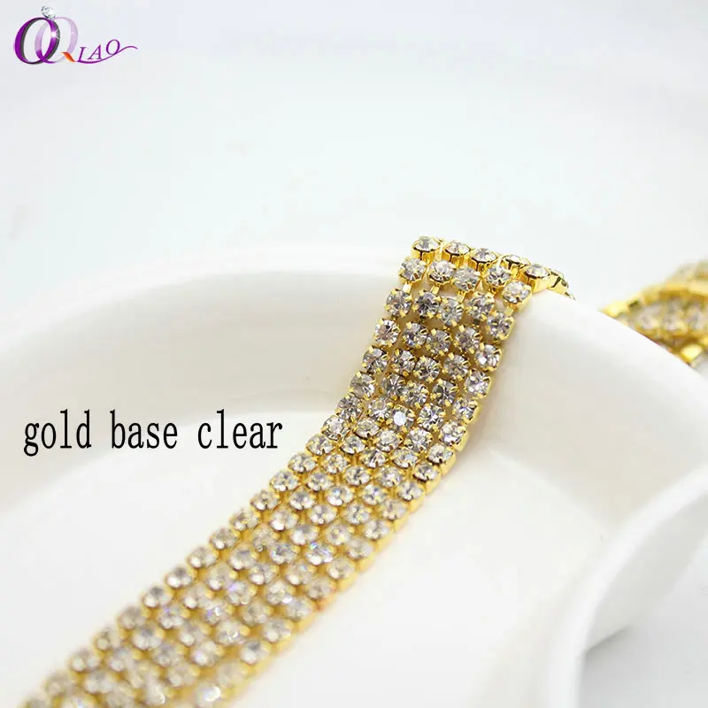 2017 wholesale crystal SS6-SS12 2mm 3mm gold base rhinestone chain 10yards/lot close rhinestone jewelry chain
2017 wholesale crystal SS6-SS12 2mm 3mm gold base rhinestone chain 10yards/lot close rhinestone jewelry chain