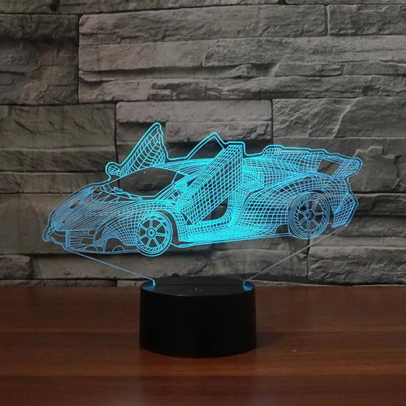 Настольная 3d-лампа для спорта, автомобиля, ночник, цветная сенсорная энергосберегающая декоративная настольная лампа для спальни
Настольная 3d-лампа для спорта, автомобиля, ночник, цветная сенсорная энергосберегающая декоративная настольная лампа для спальни