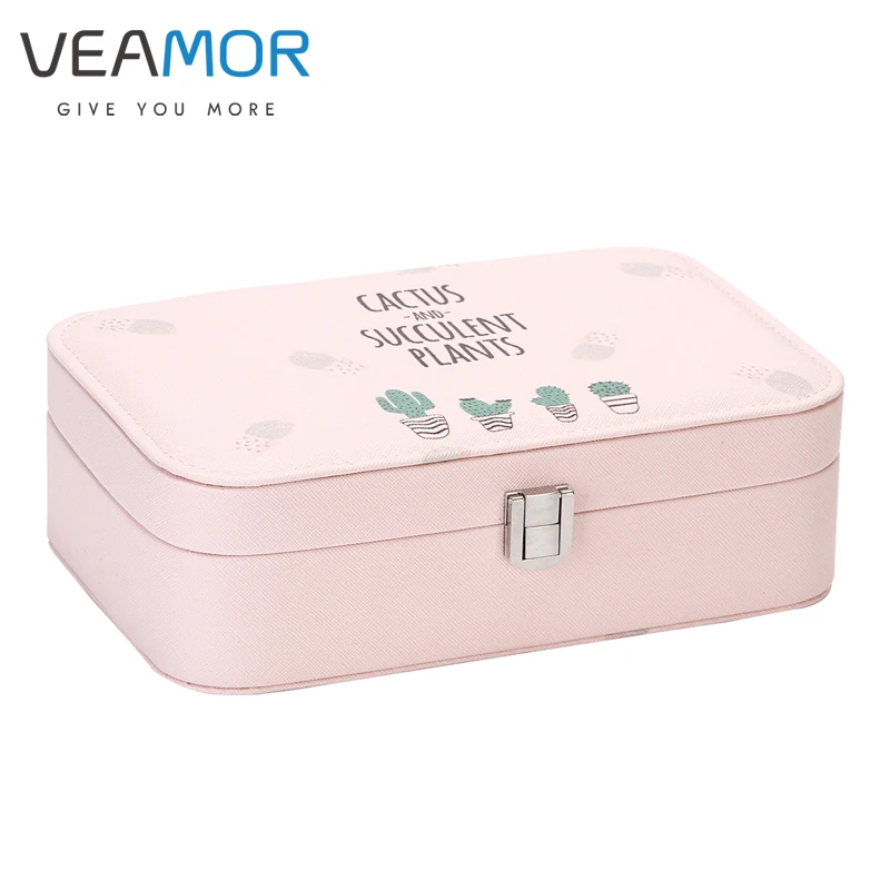 VEAMOR Fashion Cactus Printed Jewelry Box Home Storage Organizer Watch Earring Necklace Ring DesktopStorage Box 6 Grid WB1592
VEAMOR Fashion Cactus Printed Jewelry Box Home Storage Organizer Watch Earring Necklace Ring DesktopStorage Box 6 Grid WB1592