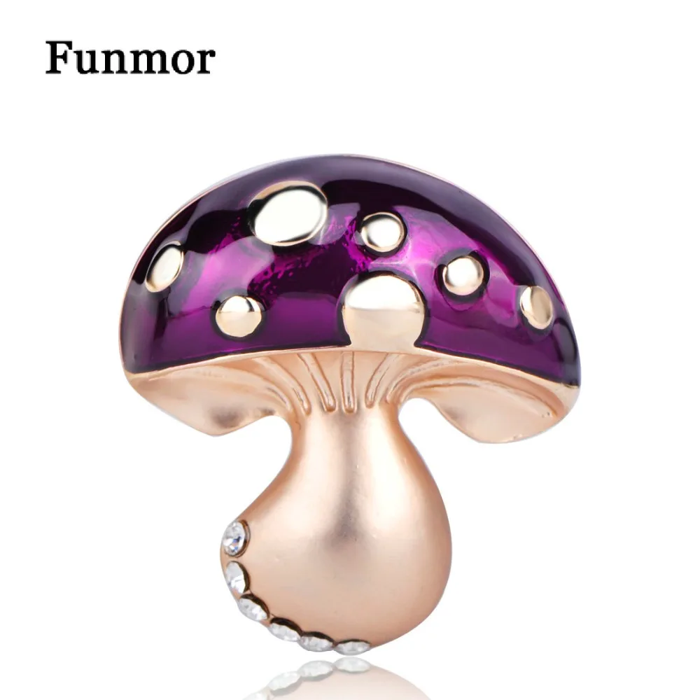 FUNMOR Cute Enamel Spot Mushroom Brooch Rose Gold Crystal Purple Plant Corsage Women Kids Cardigan Coat Decoration Lapel Pins
FUNMOR Cute Enamel Spot Mushroom Brooch Rose Gold Crystal Purple Plant Corsage Women Kids Cardigan Coat Decoration Lapel Pins