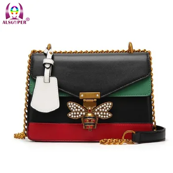 Women Color splicing Little bee Bags Fashion Zipper Designer Handbag Casual Shoulder Messenger Bag New Sac Femme
Women Color splicing Little bee Bags Fashion Zipper Designer Handbag Casual Shoulder Messenger Bag New Sac Femme
