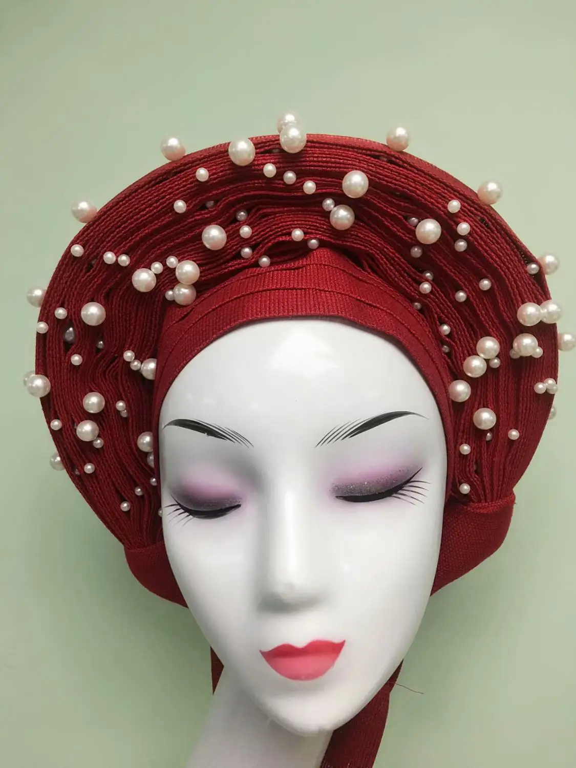 African women scarf Aso oke Auto-Gele Headtie for party hot sale nigerian gele headtie red lace fabric 1piece/lot
African women scarf Aso oke Auto-Gele Headtie for party hot sale nigerian gele headtie red lace fabric 1piece/lot