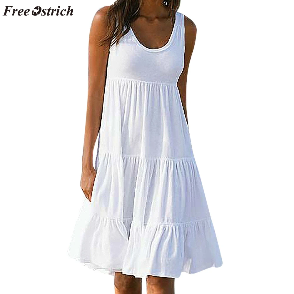 FREE OSTRICH Beach Dress Trend Women's Campus Wind Cotton Holiday Summer Pure White Simple Sleeveless Lace Party Beach Dress New
FREE OSTRICH Beach Dress Trend Women's Campus Wind Cotton Holiday Summer Pure White Simple Sleeveless Lace Party Beach Dress New