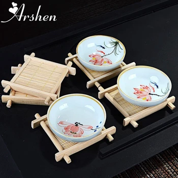 Arshen Mini Handmade Bamboo Cup Mat Kung Fu Tea Accessories Table Placemats Coaster Coffee Cups Drinks Kitchen Product Mug Pads
Arshen Mini Handmade Bamboo Cup Mat Kung Fu Tea Accessories Table Placemats Coaster Coffee Cups Drinks Kitchen Product Mug Pads