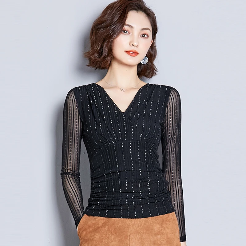 AOSSVIAO Sexy Mesh Blouses Women Clothes Fashion Dot Blouse Korean Shirt Long Sleeve V-Neck Tops Shirts Autumn Winter Blusas 
AOSSVIAO Sexy Mesh Blouses Women Clothes Fashion Dot Blouse Korean Shirt Long Sleeve V-Neck Tops Shirts Autumn Winter Blusas