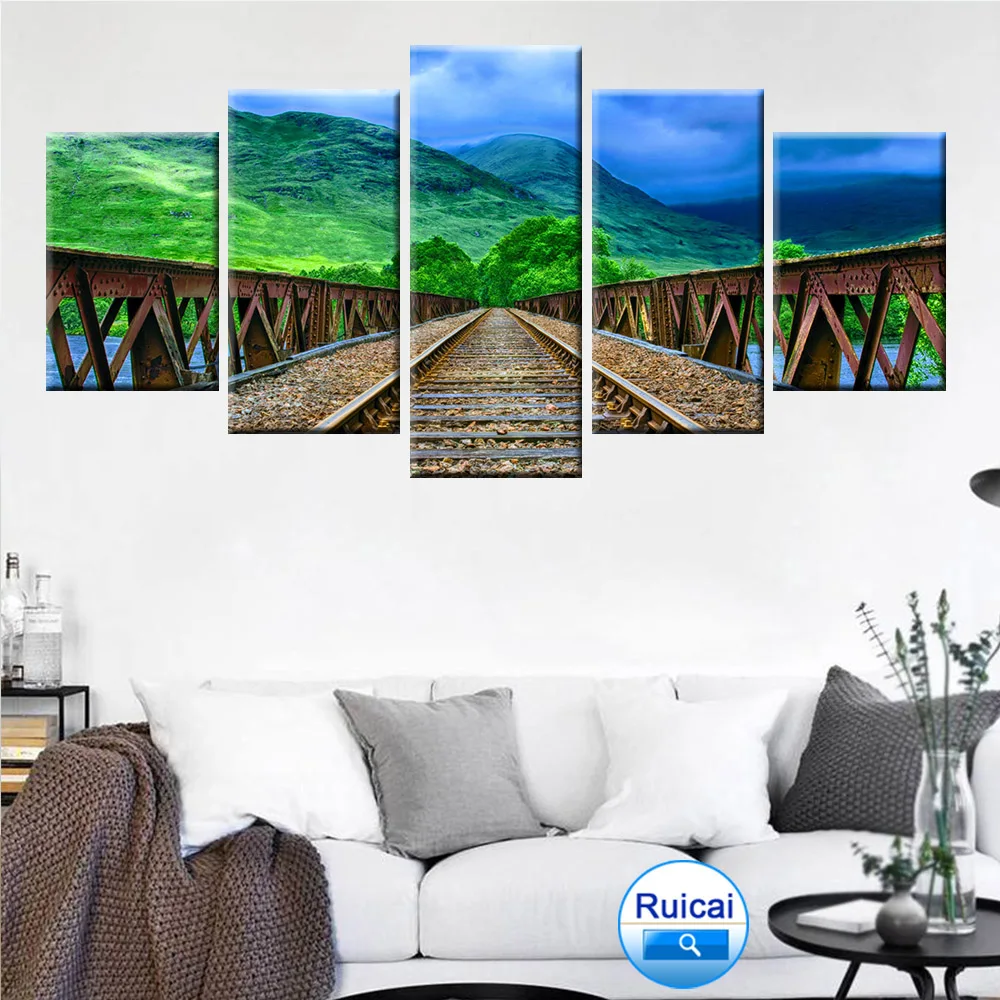 HD Print Modular 5 Panel Wall Art Poster Modern Wall Picture Blue Sky Rail Track Line Decorative Frame Painting
HD Print Modular 5 Panel Wall Art Poster Modern Wall Picture Blue Sky Rail Track Line Decorative Frame Painting