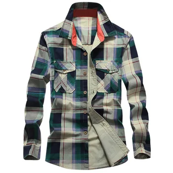 Autumn Shirt Men Long Sleeve Turn-down Collar Pure Cotton Plaid Shirts Spring Fashion Male Clothing camisas hombre MY023
Autumn Shirt Men Long Sleeve Turn-down Collar Pure Cotton Plaid Shirts Spring Fashion Male Clothing camisas hombre MY023