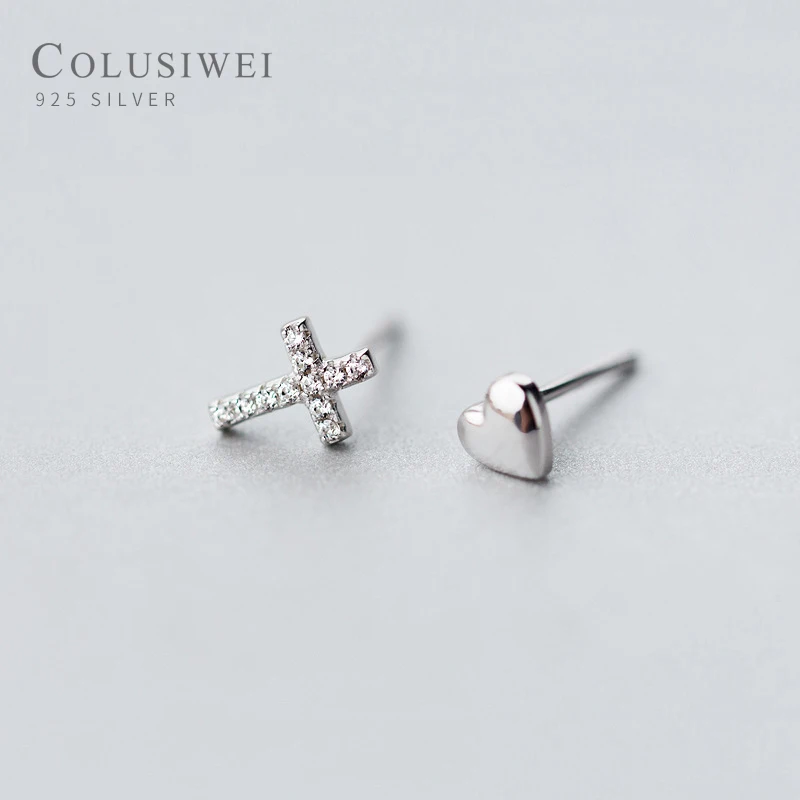 Colusiwei Cross Heart Clear CZ Faith Stud Earrings for Women Genuine 925 Sterling Silver Fashion Silver Jewelry 2019 New
Colusiwei Cross Heart Clear CZ Faith Stud Earrings for Women Genuine 925 Sterling Silver Fashion Silver Jewelry 2019 New