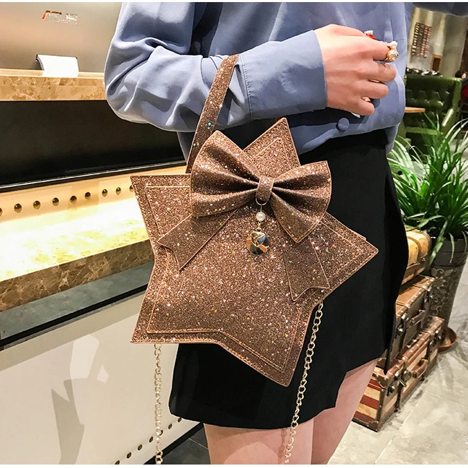 2019 Ladies Five-Pointed Star PU Leather Shoulder Bag Women's Lolita Handbag Harajuku Bowknot Chain Messenger Cross Body Bag
2019 Ladies Five-Pointed Star PU Leather Shoulder Bag Women's Lolita Handbag Harajuku Bowknot Chain Messenger Cross Body Bag