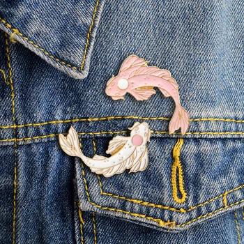 Pink White Koi Brooch Cute Goldfish Carp Enamel Pin Denim Lapel Fish Badge Family Kid Blessing Gifts Friends Personality Jewelry
Pink White Koi Brooch Cute Goldfish Carp Enamel Pin Denim Lapel Fish Badge Family Kid Blessing Gifts Friends Personality Jewelry