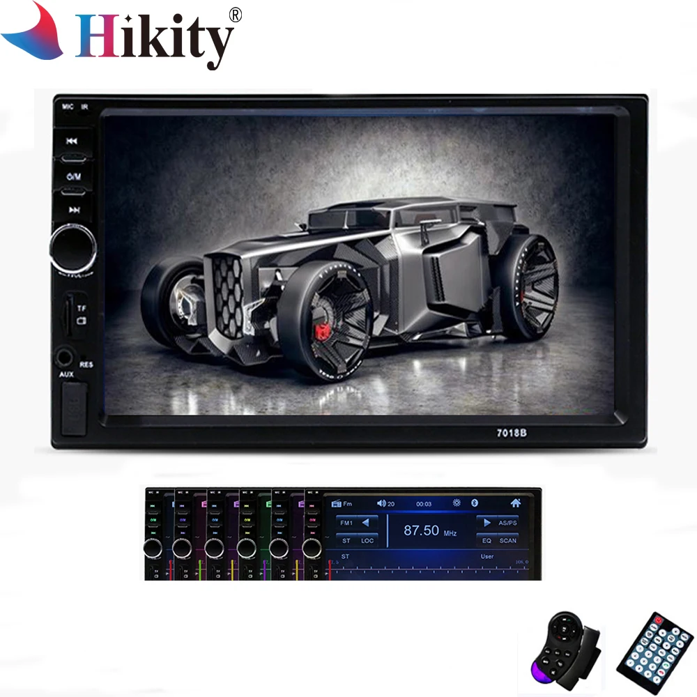 Hikity 7018B 2 Din Car Radio 7 inch 2din Car Multimedia MP5 Stereo Player Aux USB FM Radio Bluetooth Autoradio Rear View Camera
Hikity 7018B 2 Din Car Radio 7 inch 2din Car Multimedia MP5 Stereo Player Aux USB FM Radio Bluetooth Autoradio Rear View Camera