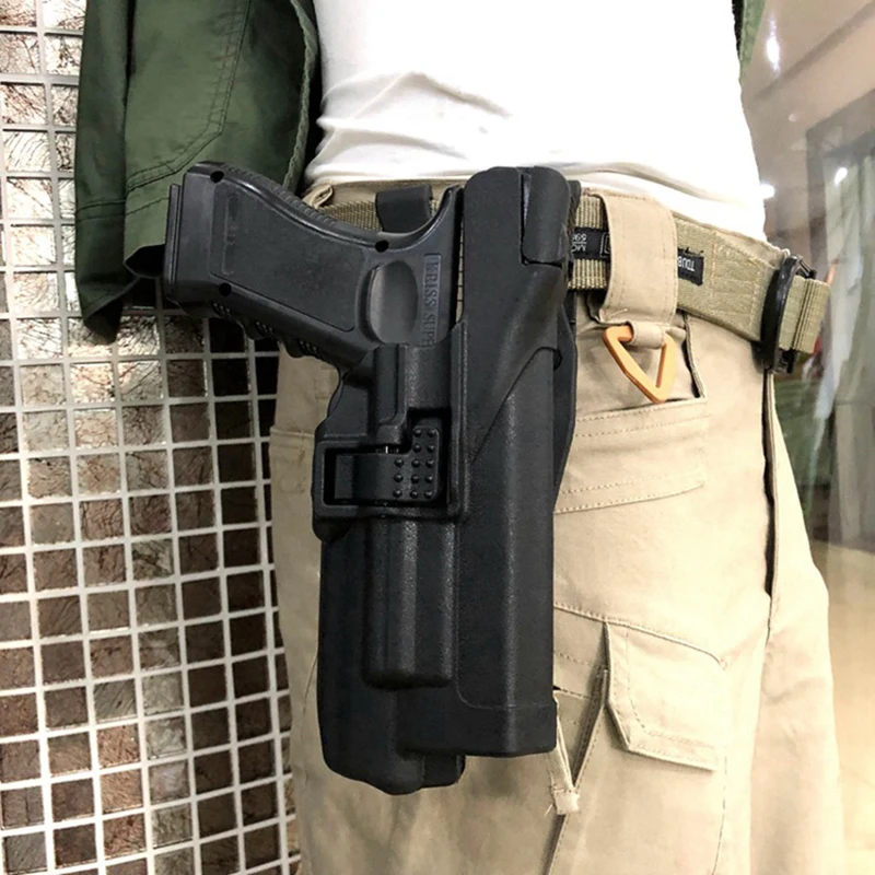 LV3 Series Quick Drop Glock Gun Belt Holster Bearing Flashlight Military Gun Holster for Glock 17 18 19 22 23 32 Waist Holster
LV3 Series Quick Drop Glock Gun Belt Holster Bearing Flashlight Military Gun Holster for Glock 17 18 19 22 23 32 Waist Holster