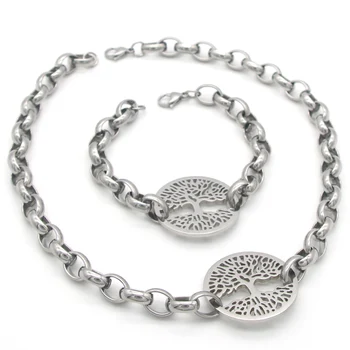 Fashion Jewelry Sets Stainless Steel Silver colour Big tree Bracelet & Pendant Necklace Set for Women Jewelry Gifts La MaxZa
Fashion Jewelry Sets Stainless Steel Silver colour Big tree Bracelet & Pendant Necklace Set for Women Jewelry Gifts La MaxZa