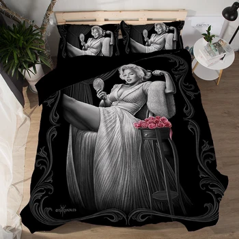 Luxury Marilyn Monroe Bedding Set Twin Queen King Double 3D Skull Hotel Bedding Set Duvet cover sets Bedclothes Home Textile
Luxury Marilyn Monroe Bedding Set Twin Queen King Double 3D Skull Hotel Bedding Set Duvet cover sets Bedclothes Home Textile
