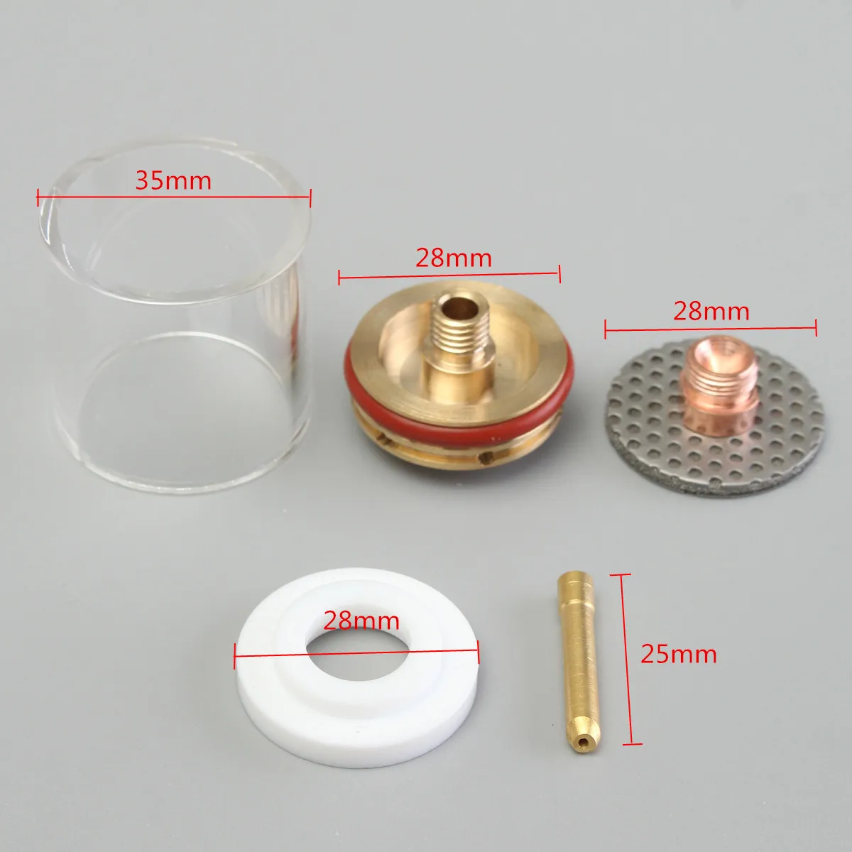 1Set 5PCS 1.0/2.0/1.6/2.4/3.2mm TIG Welding Torch Gas Lens Pyrex Cup Kit For WP-9 20 Series
1Set 5PCS 1.0/2.0/1.6/2.4/3.2mm TIG Welding Torch Gas Lens Pyrex Cup Kit For WP-9 20 Series