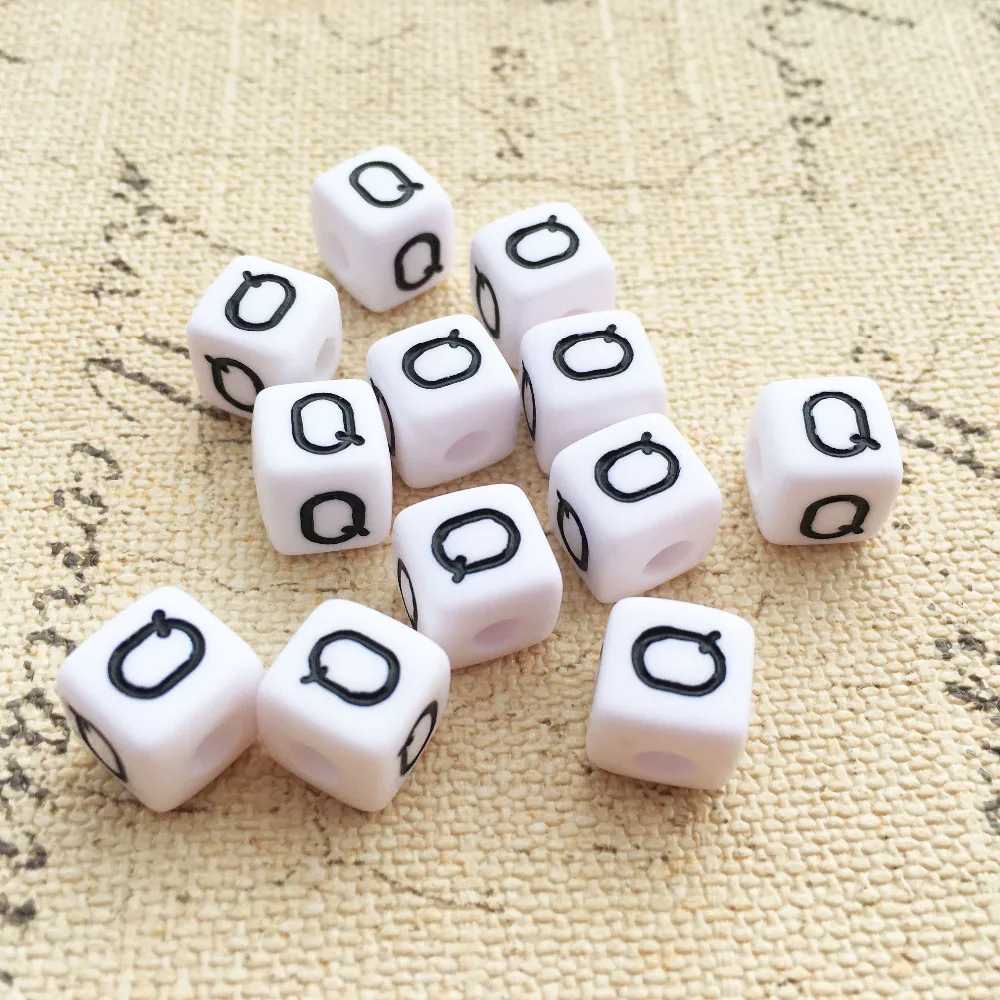 Free Shipping Single Letter Q Printing Acrylic Alphabet Beads Mini Order 100PCS 10*10MM Cube Square Plastic Initial Beads
Free Shipping Single Letter Q Printing Acrylic Alphabet Beads Mini Order 100PCS 10*10MM Cube Square Plastic Initial Beads