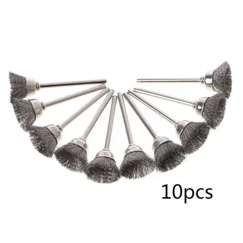 10pcs Cup Shape Steel Wire Wheel Brushes for Dremel Electric Tool Rust Cleaning Rotary Tool for The Engraver Abrasive Materials 
10pcs Cup Shape Steel Wire Wheel Brushes for Dremel Electric Tool Rust Cleaning Rotary Tool for The Engraver Abrasive Materials