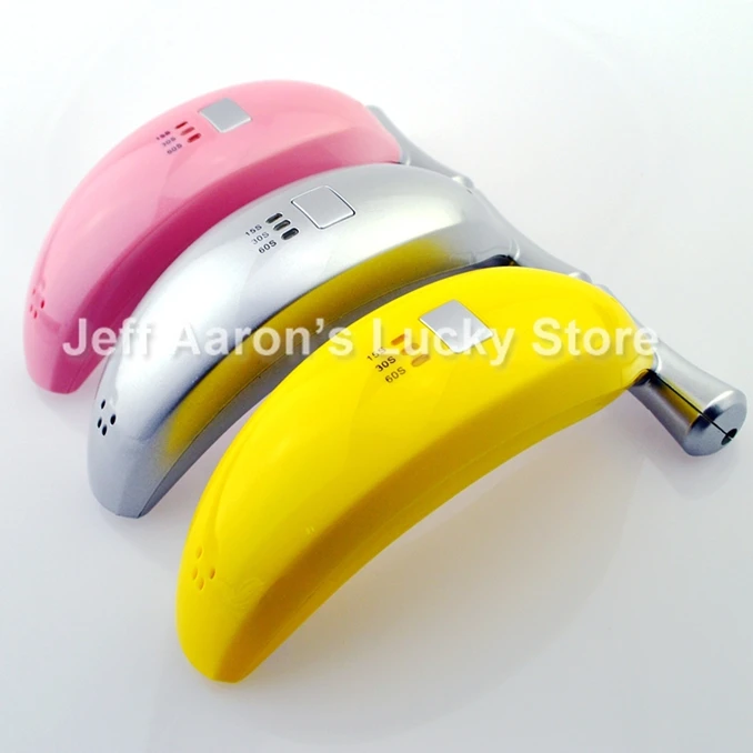 Professional banana nail art curing LED lamps light timer nail dryer tools 6W light to nail
Professional banana nail art curing LED lamps light timer nail dryer tools 6W light to nail