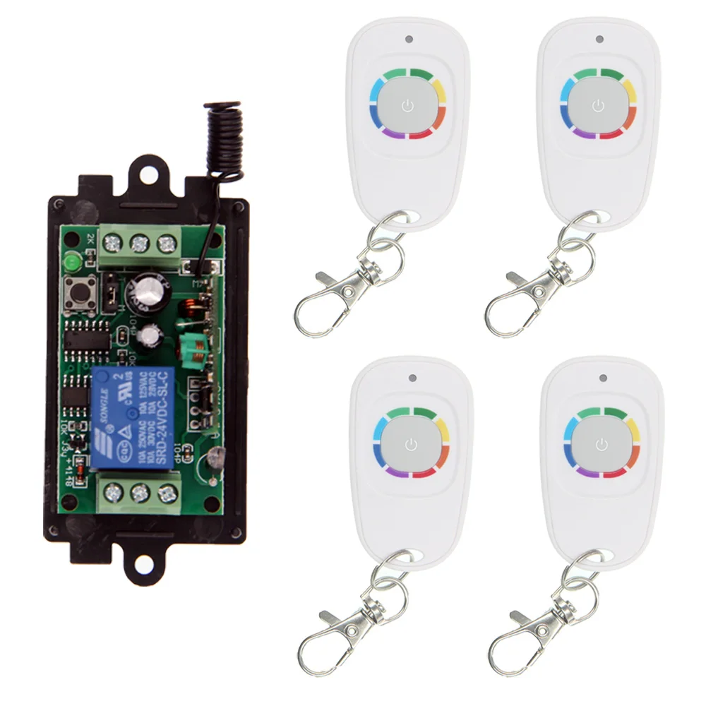 Universal DC 9V 12V 24V 10A 1CH 1 CH Relay Wireless RF Remote Control Switch Transmitter+Receiver Module,315 / 433 MHz
Universal DC 9V 12V 24V 10A 1CH 1 CH Relay Wireless RF Remote Control Switch Transmitter+Receiver Module,315 / 433 MHz