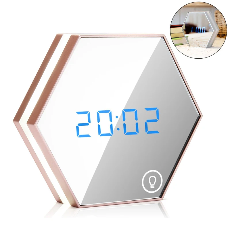 EAAGD Multi-function Mirror Alarm Clock Rechargeable Portable Smart Led Digital with Time/Alarm/Temperature Display Desk or Room
EAAGD Multi-function Mirror Alarm Clock Rechargeable Portable Smart Led Digital with Time/Alarm/Temperature Display Desk or Room