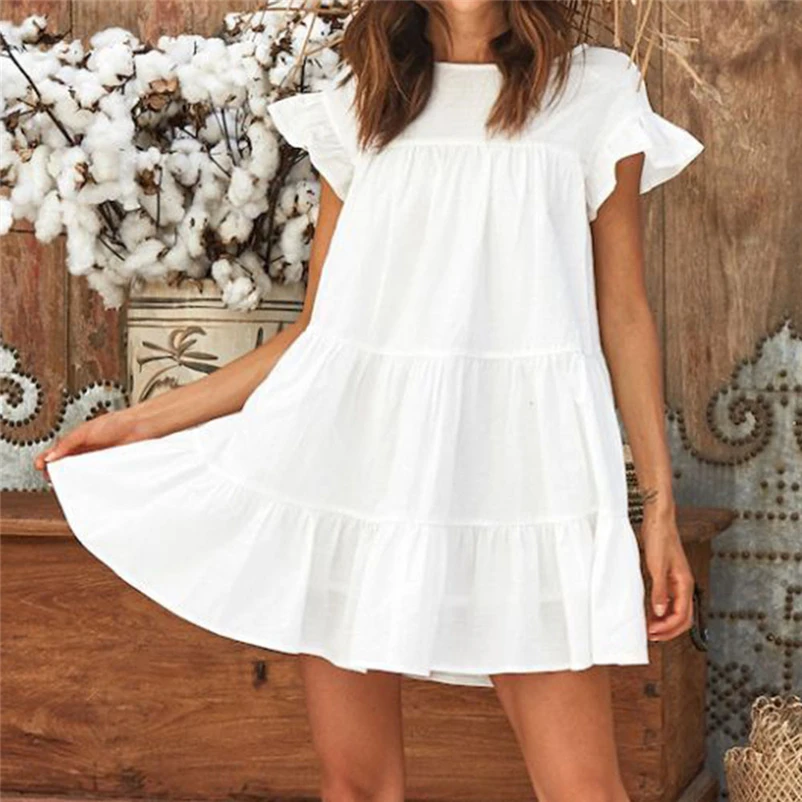 2018 Vintage Summer dress Women Sexy Casual Ruffle Short Sleeve Mini Dress Evening Party Dress Vestidos
2018 Vintage Summer dress Women Sexy Casual Ruffle Short Sleeve Mini Dress Evening Party Dress Vestidos
