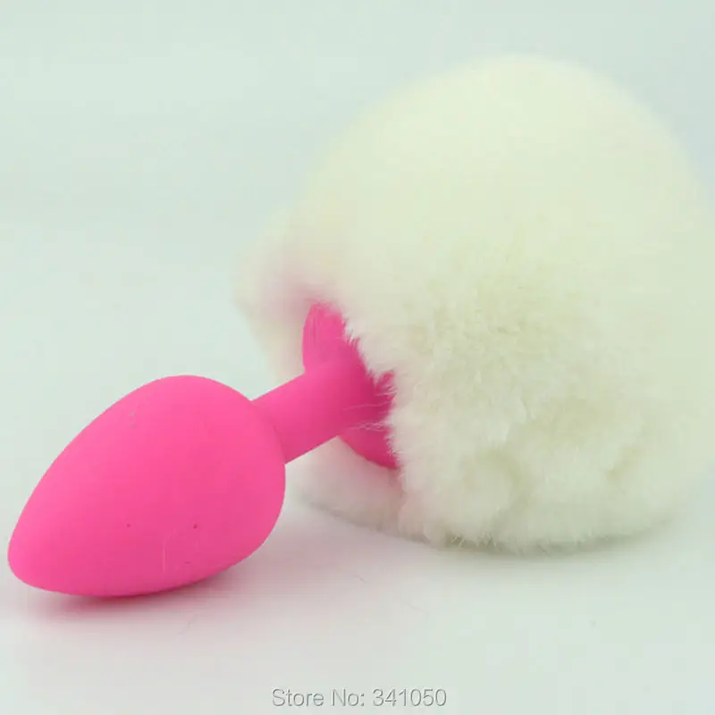 Silicone panties with anal plug tail rabbit tail anal sex toys butt plug,anal toy fox tail four color3