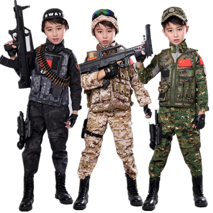 Camouflage Carnival Halloween Costume for Kids Girl Boy Special Force Military Uniform for Children Party Disguise Vest Fancy
Camouflage Carnival Halloween Costume for Kids Girl Boy Special Force Military Uniform for Children Party Disguise Vest Fancy
