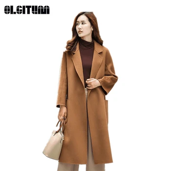 New 2020 Autumn and Winter Handmade Long Section Double-faced Coat Female Over the Knees Fleece Wool Woolen Coat
New 2020 Autumn and Winter Handmade Long Section Double-faced Coat Female Over the Knees Fleece Wool Woolen Coat