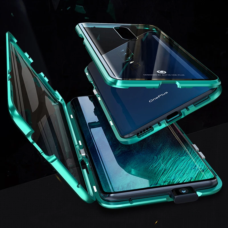 Double Sided Tempered Glass Case For Oneplus 7 Pro Cover Thin Magnetic Aluminum Metal Case For Oneplus 7 Pro 360 Full Protection
Double Sided Tempered Glass Case For Oneplus 7 Pro Cover Thin Magnetic Aluminum Metal Case For Oneplus 7 Pro 360 Full Protection