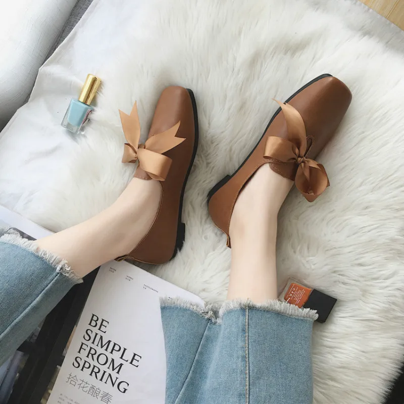 Women Fashion Flat Shoes Female Ribbon Bow Square Head Shoes Lady Casual Footwear
Women Fashion Flat Shoes Female Ribbon Bow Square Head Shoes Lady Casual Footwear