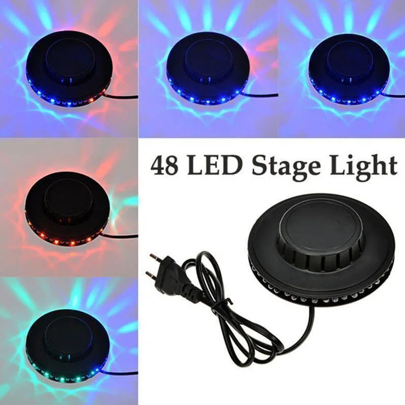 

Amazing UFO Portable Laser Stage lights 8w rgb 48 leds sound activated Sunflower led lighting wall lamp for KTV DJ Party Wedding