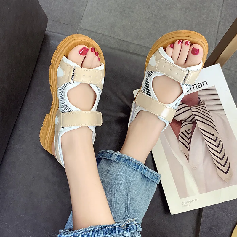 sandalias mujer 2019 Gladiator open toe hook-loop air mesh breathable platform sport women sandals Anti-slip ladies shoes
sandalias mujer 2019 Gladiator open toe hook-loop air mesh breathable platform sport women sandals Anti-slip ladies shoes