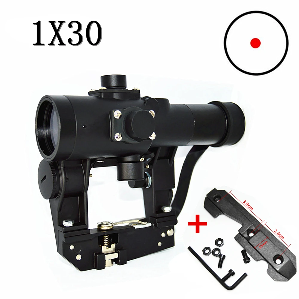 FIRECLUB AK Series SVD Dragunov 1x30 Red Dot Sight with SKS / SVD Side-Rail Mount with Steel Dovetail Side Rail
FIRECLUB AK Series SVD Dragunov 1x30 Red Dot Sight with SKS / SVD Side-Rail Mount with Steel Dovetail Side Rail