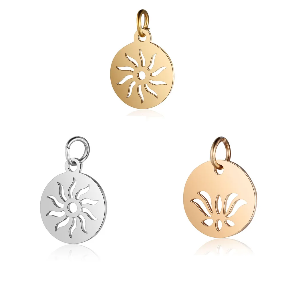 5pcs 316L Stainless Steel Double Side Polished OM Yoga Lotus Flower Sun Charms Pendants Fit DIY Jewelry Making Accessories Craft
5pcs 316L Stainless Steel Double Side Polished OM Yoga Lotus Flower Sun Charms Pendants Fit DIY Jewelry Making Accessories Craft