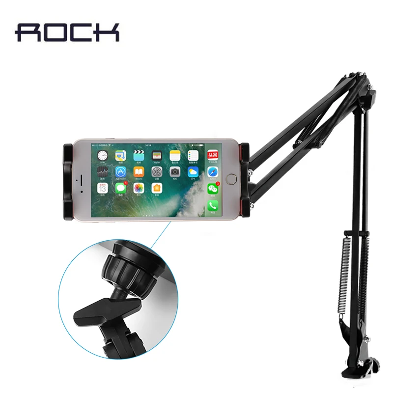 

Newest ROCK 360 degree universal rotation flexible tablet holder for 4.0-12.9inch smartphones & tablets fodable holder desktop