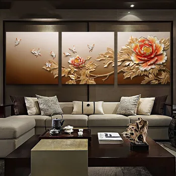 Modern Resin Emboss Decorative Painting Peony Painting Wall Hanging Crafts Home Livingroom Sofa Background Wall Mural Decoration
Modern Resin Emboss Decorative Painting Peony Painting Wall Hanging Crafts Home Livingroom Sofa Background Wall Mural Decoration