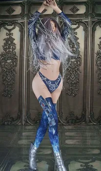 Tassel Stones Jeans Printed Jumpsuit Rhinestones Skinny Leggings Nightclub Show Women's Birthday Party Prom DS Outfit Stage Wear
Tassel Stones Jeans Printed Jumpsuit Rhinestones Skinny Leggings Nightclub Show Women's Birthday Party Prom DS Outfit Stage Wear
